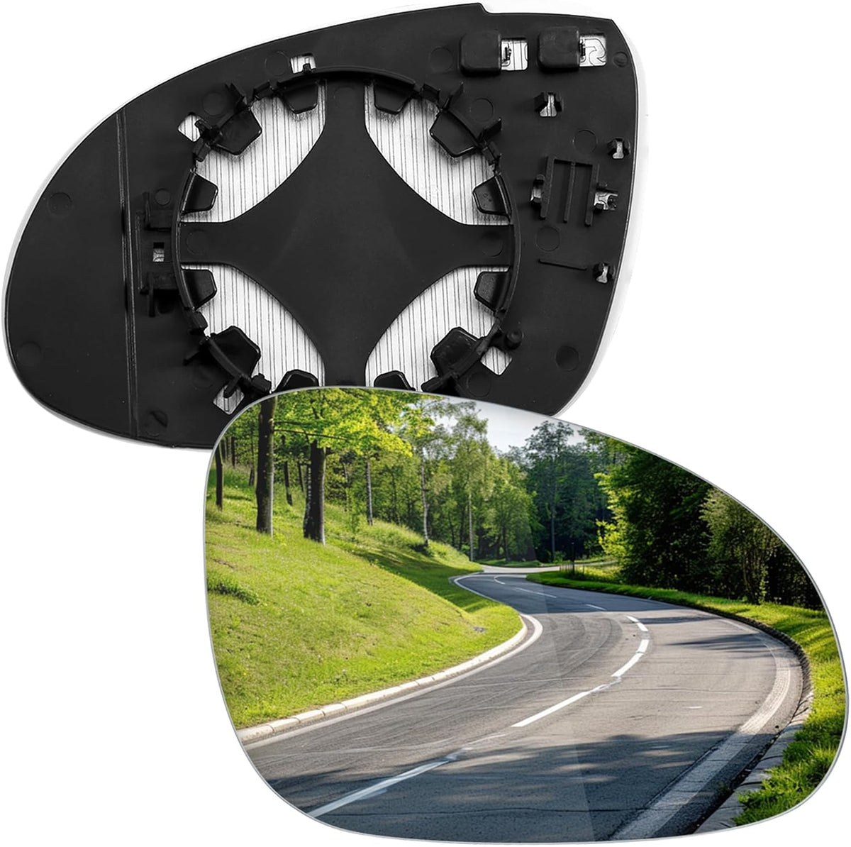 Espejo retrovisor lateral derecho calefactable LOIYLLEN para Volkswagen VW 2006-2009 Golf GTI MK5 Golf Rabbit 2005-2010 Passat Jetta 2011-2014 Jetta Sportswagen 2007-2008 EOS 2008 R32.