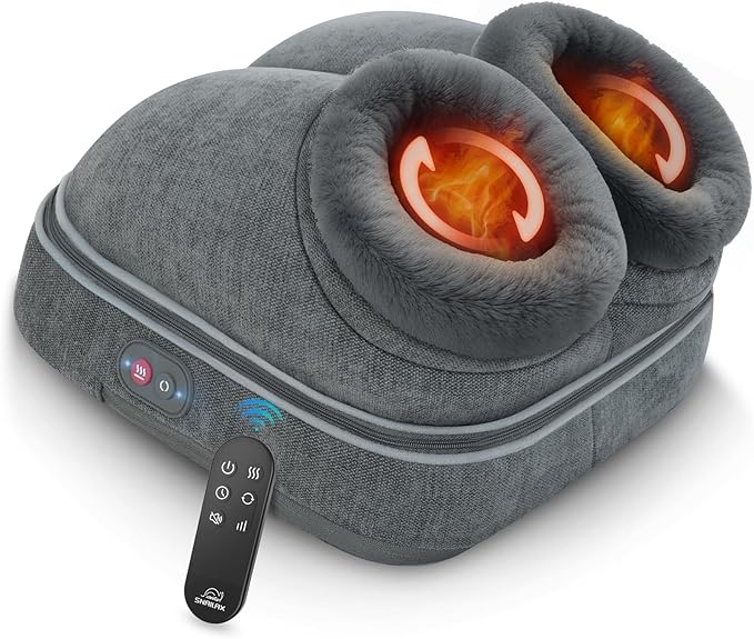 Masajeador de Pies Shiatsu Snailax con Calor — Terapia Profunda, Alivio de Fascitis Plantar y Circulación