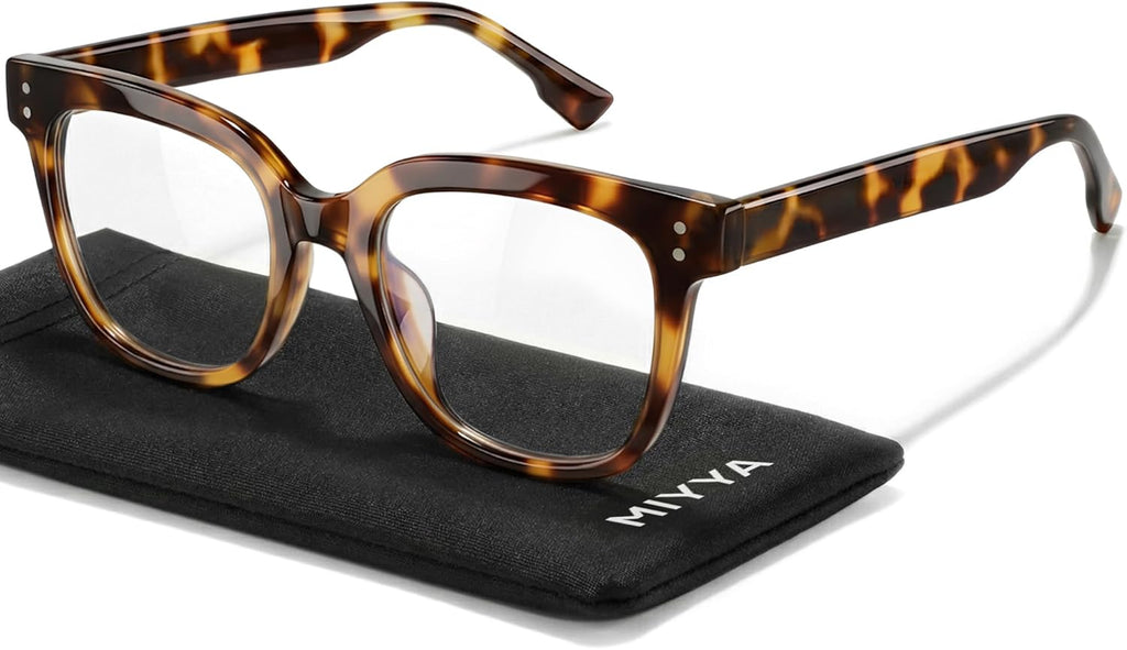 Lentes Bloqueadores de Luz Azul miyya – Marco Oversized, Protección UV, Cómodos Todo el Día para Hombre y Mujer