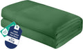 Sábana plana King King de Royale Linens - Sábanas planas de microfibra cepillada ultrasuave de 1800 hilos - Sin arrugas y resistente a las manchas - Sábana superior de calidad hotelera para cama (King, verde caza)