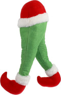 Decoración verde para patas de Navidad, patas de Papá Noel rellenas, arpillera de Navidad, guirnalda de Navidad para Navidad, decoración para Navidad, hogar, fiesta, árbol, chimenea, adornos para