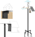 Poste para comedero de pájaros Ottsuls, kit de poste resistente de 109 pulgadas para casita de pájaros para exteriores, con estación de alimentación de base de 5 puntas para la observación de aves silvestres, soporte de comedero ajustable (casita no