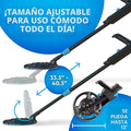 Kit de detector de metales para principiantes National Geographic para niños - Detector de metales para niños con espiral impermeable de 18.8 cm y pala, detector de oro ligero, detección en la playa