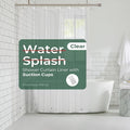 HARBOREST Forro de cortina de ducha transparente con ventosas laterales, forro de ducha de plástico PEVA de alta calidad con 3 imanes, cortina de baño impermeable, 36 x 72 pulgadas, transparente