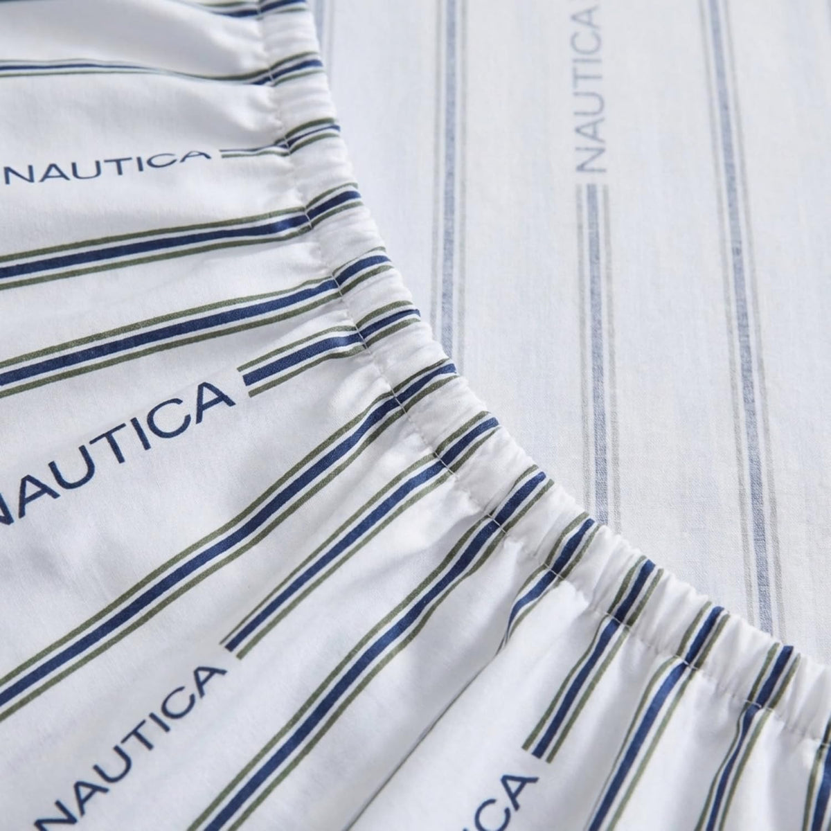 Nautica - Sábanas tamaño individual,  sábana bajera ajustable de bolsillo profundo