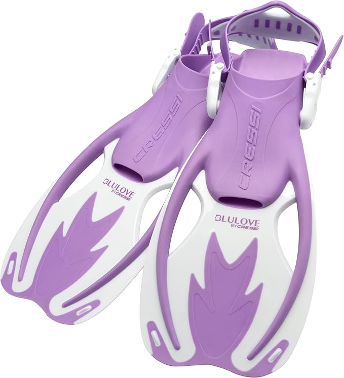 Cressi Aletas de rocas, Lila/Blanco, L/XL | US Kids 1/6Y | EU 32/36 | UK 13K/5Y | Age 6-10 Years