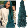 36 Pulgadas Locs Suave Crochet Pelo Pre Bucle 6 Paquetes Super Largos Faux Locos Trenzas de Crochet Goddess Locs Dreadlocs Pelo Sintético para Mujeres Negras (M1B/Dgreen, 36 Pulgadas 6Pack)