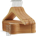 UINICOR Wooden Hangers - 30 Pack - Clothes Hanger for Daily Used,Smooth Finish Wood Hanger with Precisely Cut Notches,Coat Hangers, Heavy Duty Hanger for Shirt Suit Dress (Natural)