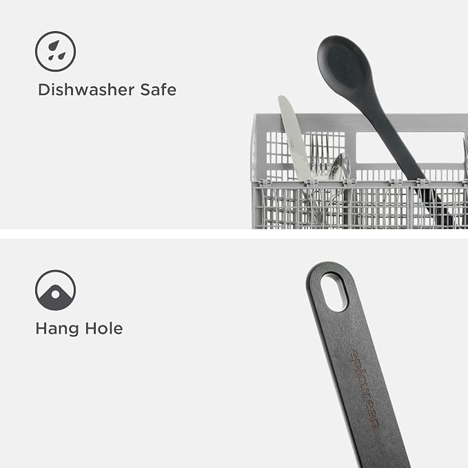 Epicurean Kitchen Series Utensils - Cuchara para revolver, tamaño mediano, pizarra