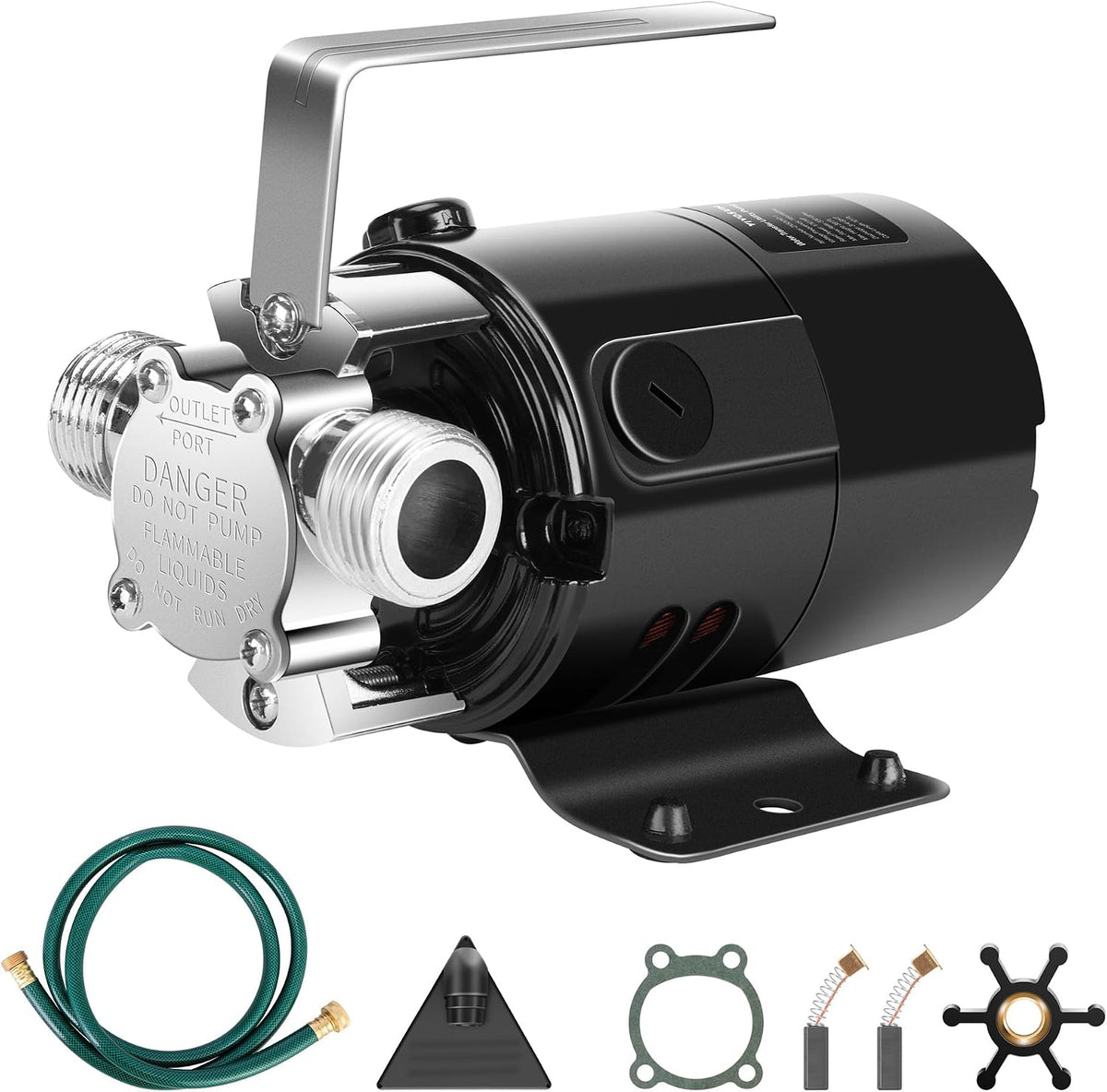 Bomba de transferencia de agua VIVOSUN de 115 V, 1/10 HP, 330 GPH, bomba utilitaria portátil con kit de manguera de agua, ideal para extraer agua de jardines, jacuzzis, barriles de lluvia, piscinas, estanques y acuarios.
