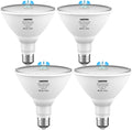 lanyue Motion Sensor Light Bulbs, Dusk to Dawn Outdoor Lighting, PAR38 Led Motion Sensor Flood Light 100 Watt Equivalent(15W), 6000K Daylight, Waterproof Outdoor/Indoor,(4 Pack)