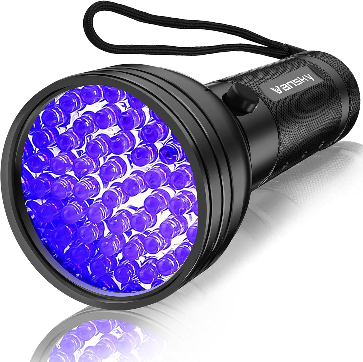 Linterna UV Luz Negra Vansky 51 LED — Detector de Orina de Mascotas, Manchas, Chinches, Escorpiones y Curado de Resina
