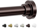 Mcrbeay Barra de cortina de ducha, barra de ducha resistente de 1 pulgada de diámetro, antideslizante, ajustable, de 28 a 74 pulgadas, sin taladro, barra de cortina de ducha