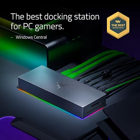 Docking Station Razer Thunderbolt 5 Dock Chroma — 11 Puertos, Slot M.2 SSD, 120Gbps, 3x 4K 144Hz