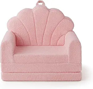 Sofá Infantil Blissful Diary 2 en 1 – Silla y Tumbona Convertible para Niños, Color Rosa