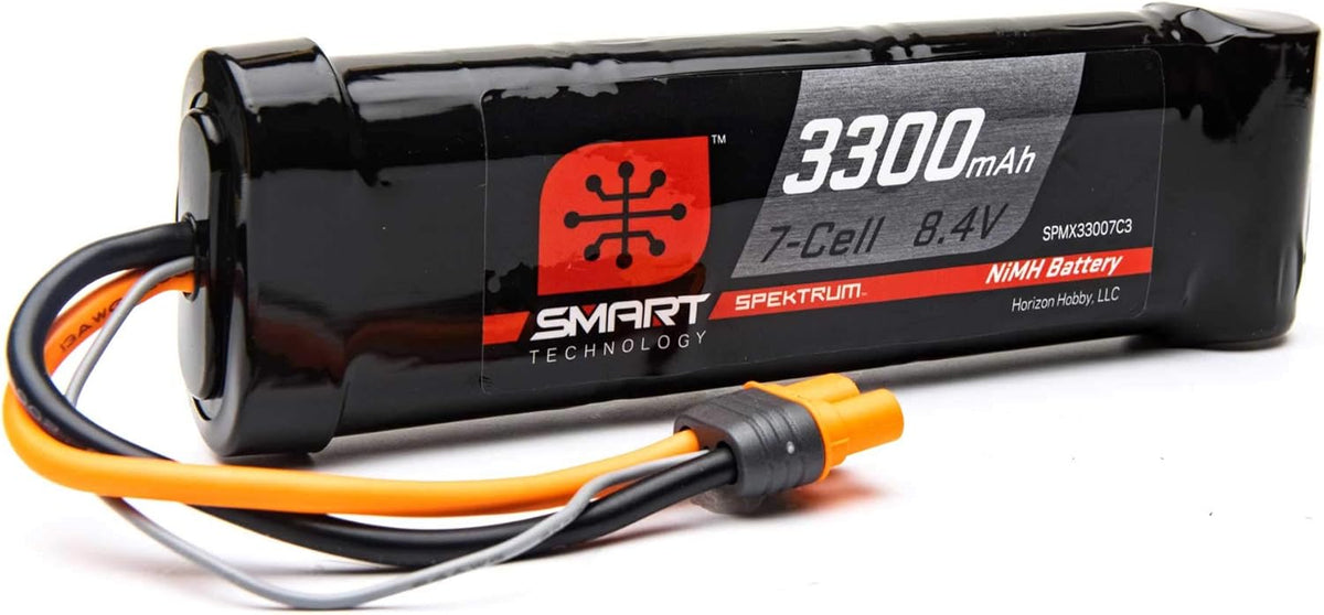 Spektrum 8.4V 3300mAh 7-Cell Smart NiMH Battery: IC3, SPMX33007C3