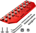 VASTHOME 9 Holes Shelf Pin Jig (Improved Version) - for 1/4" (6mm) & 5mm Shelf Peg Holes, 35mm Cabinet Hinge Drilling Jig | Aluminum Alloy