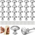 25 Piezas Pomos Armario de Acero Inoxidable, Tiradores de Cocina con | Tornillos, Puxadores para Moveis, Tiradores Muebles Baño, Tiradores Muebles, Tirador Armario para Armarios, Puertas, Cajones