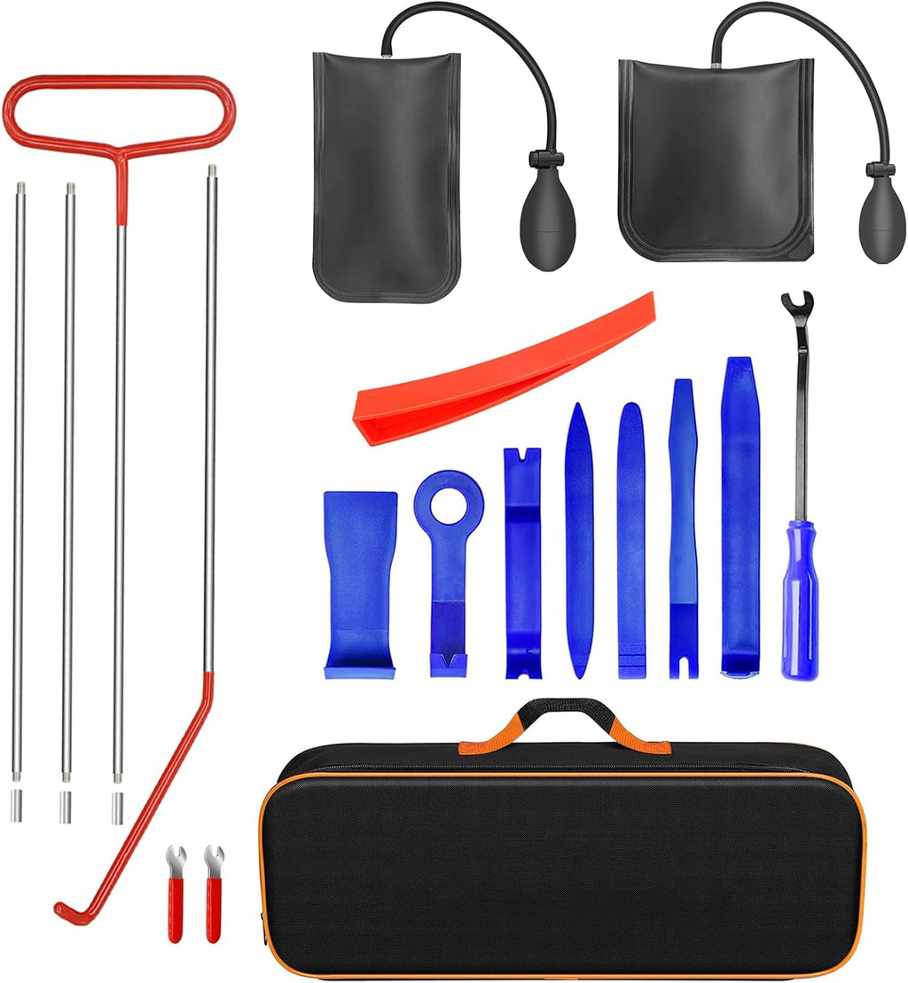 Juego de herramientas PremToytics de 21 piezas con herramienta de alcance de 170 cm, herramientas manuales de acero inoxidable, kit de herramientas con bolsa de almacenamiento.