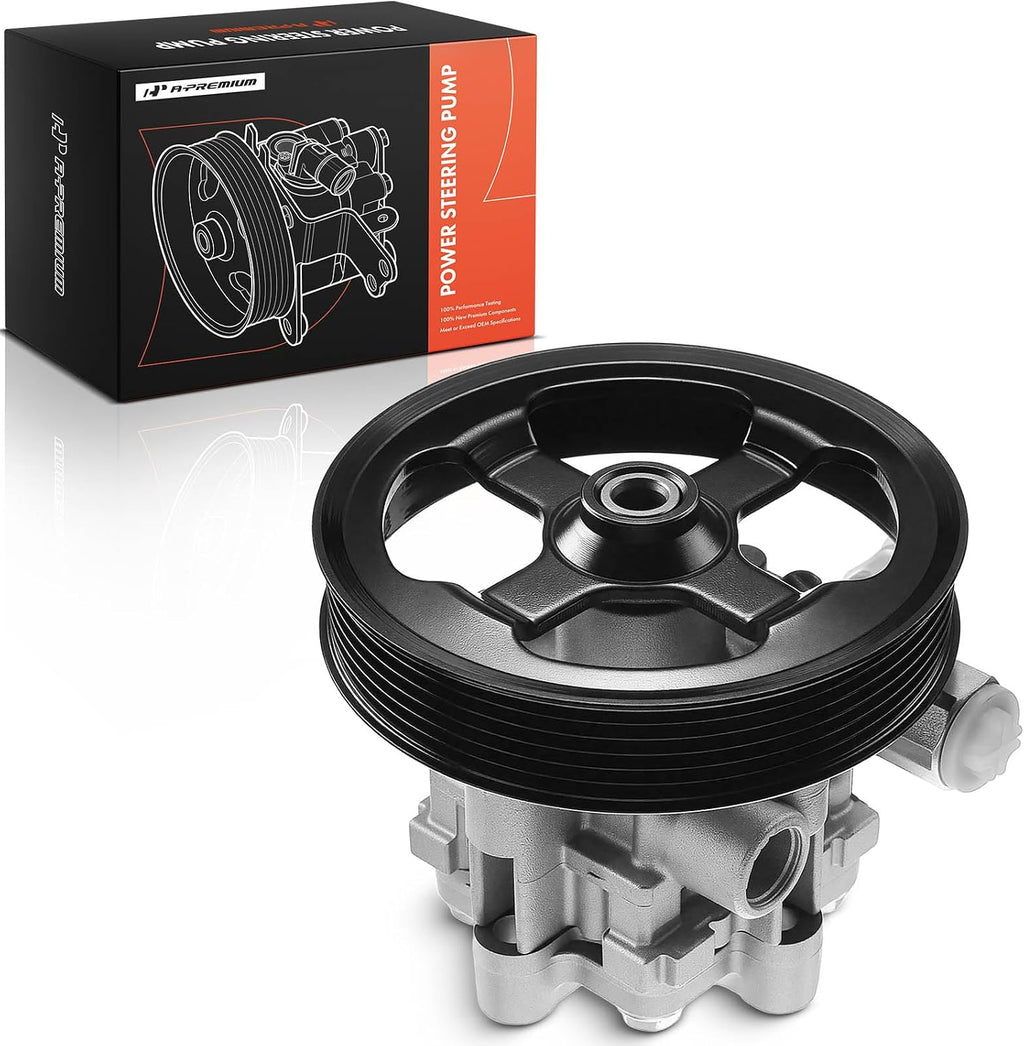 Bomba de dirección asistida A-Premium, con polea, compatible con Dodge Caliber 2007-2012 y Jeep Compass 2007-2017, Patriot 2007-2017, 2.0L 2.4L, reemplaza los números de pieza 5105048AB y 5105048AC.