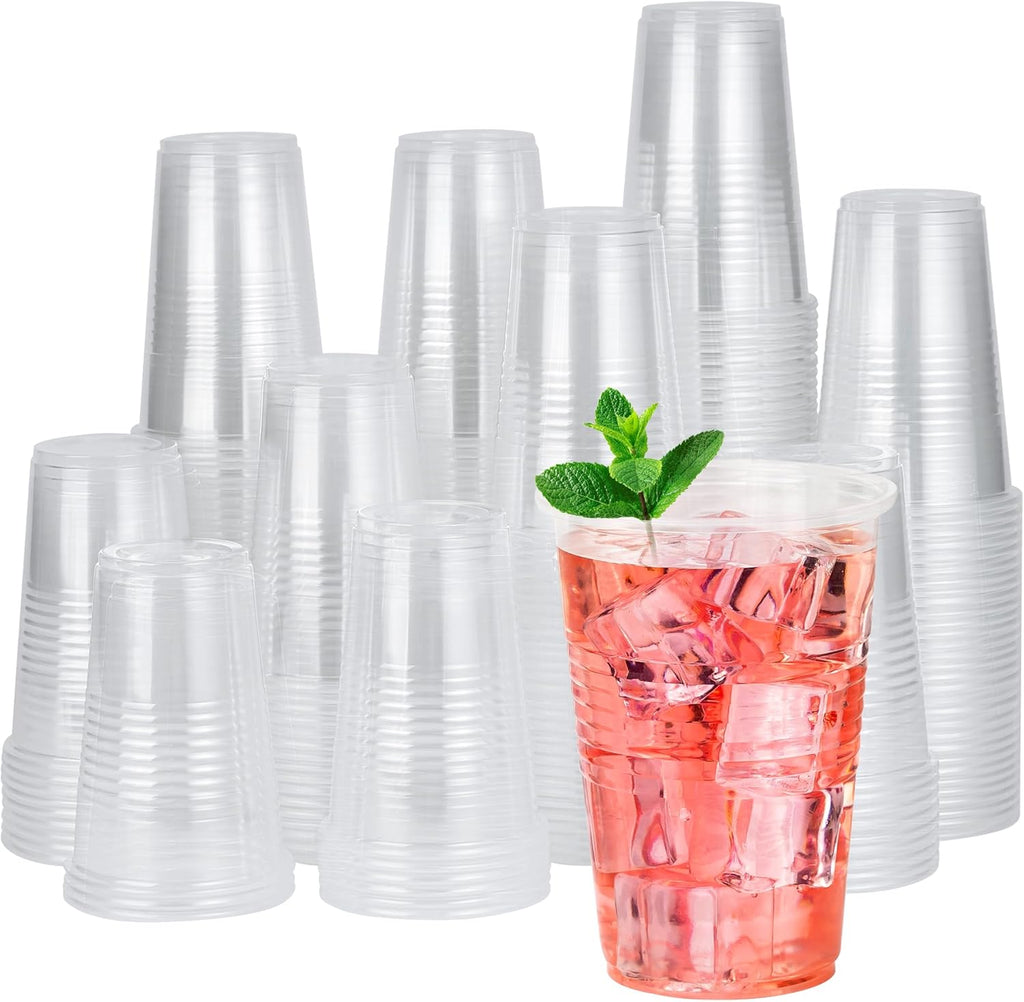 RACETOP 500 Vasos Plásticos Desechables 9 oz | Transparentes para Fiestas, Bodas y Eventos