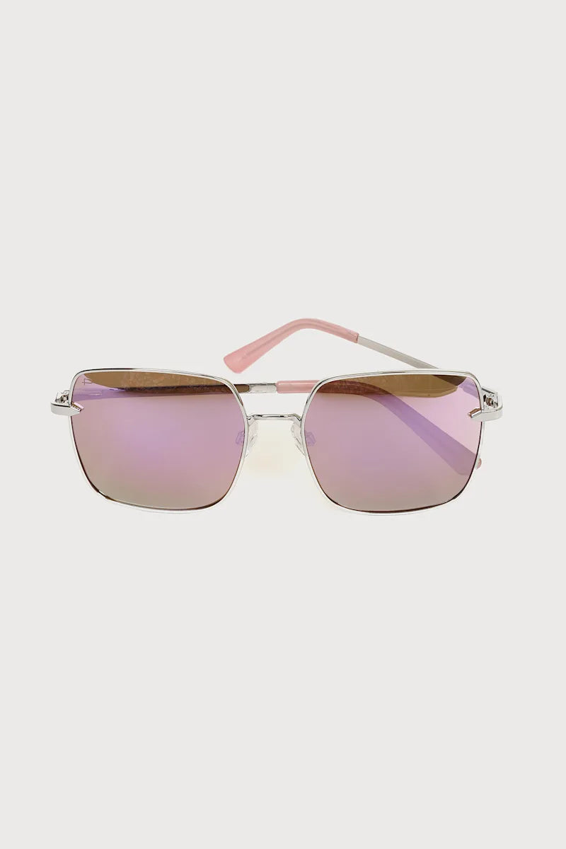 Lentes de Sol Prive Revaux Casino Nights – Montura Plateada con Lentes Espejados Rosa