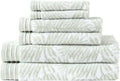 Tommy Bahama - Toallas de baño, toallas de algodón suaves y absorbentes, con certificación Oeko-Tex (Linear Palms Green, 6 piezas)