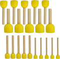 Pistha Esponjas Redondas de Pintura para Niños | 9 Paquetes x 4 Brochas (36 Brochas en Total) | 4 Tamaños | Amarillo