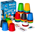 Pairez Toys Juego de Vasos de Apilamiento Rápido para Niños - Vaso Clásico de Velocidad a Juego con 24 Cartas y 30 Vasos - Juego Familiar Interactivo Padre-Hijo para Fiestas o Viajes