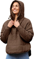 Chaqueta Puffer Acolchada con Capucha AMEBELLE para Mujer – Oversize, Liviana, Bolsillos Laterales, Punos Ajustables, para Otono e Invierno