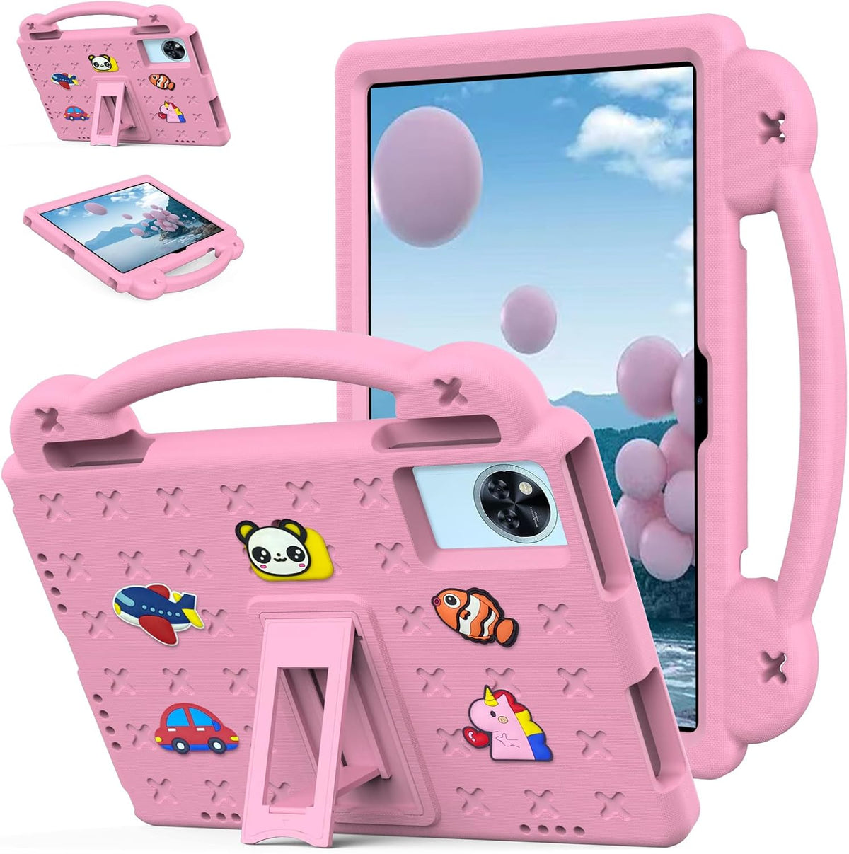 Funda Kwamaz para Lenovo Idea Tab 11 pulgadas 2025 (TB336) | EVA Antigolpes para Ninos con Soporte y Asa | Rosa