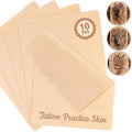 Sukh Piel de práctica de tatuaje, 10 unidades, piel de tatuaje falsa en blanco de silicona de doble cara para microblading y entrenamiento de cejas, piel flexible de tatuaje de 7.4 x 5.6 pulgadas de grosor para principiantes y artistas aprendices