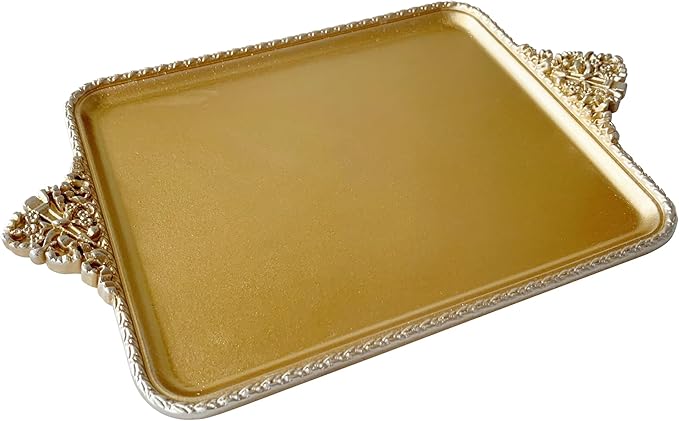Plato de joyería, soporte para anillos de plato antiguo de resina, organizador de joyas, plato dorado vintage, decoración del hogar para el hogar, oficina, estantería de escritorio