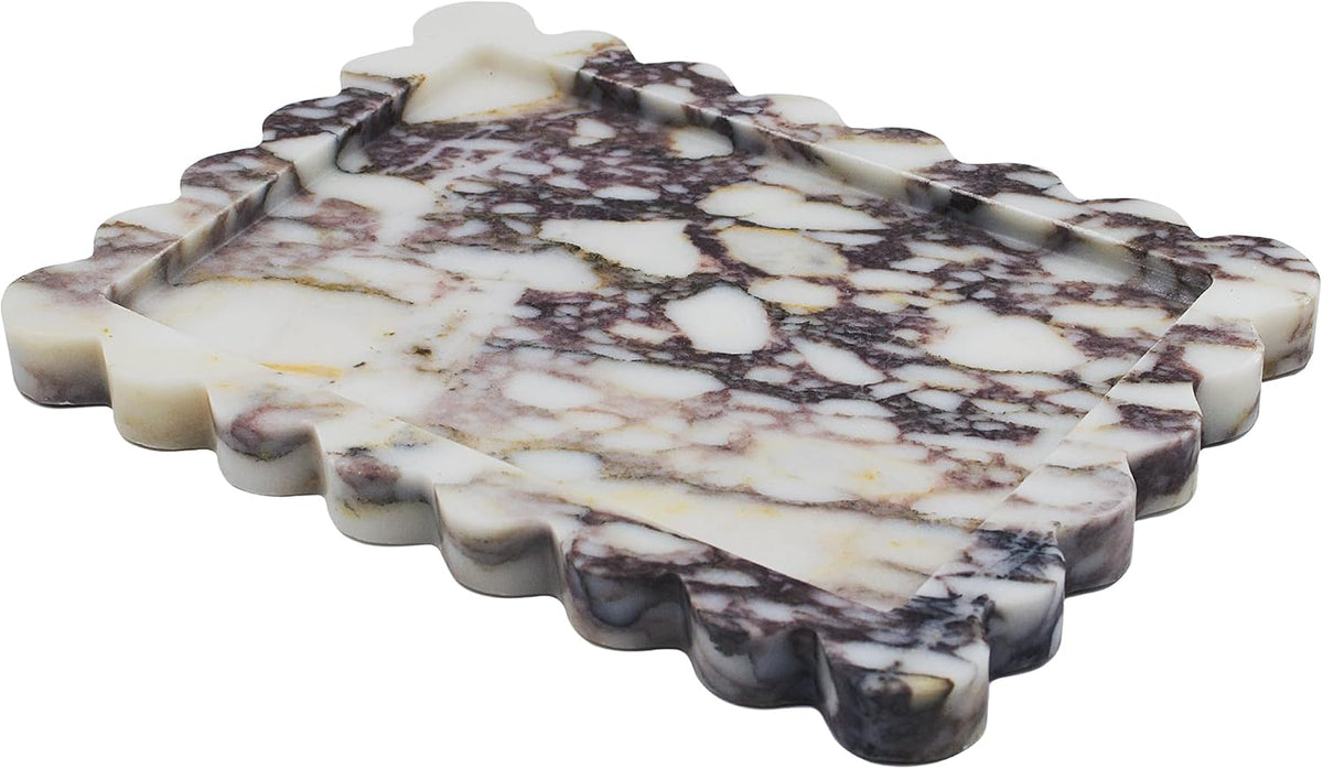 bandeja de piedra de mármol natural auténtico, bandejas decorativas de lujo para baño, tocador