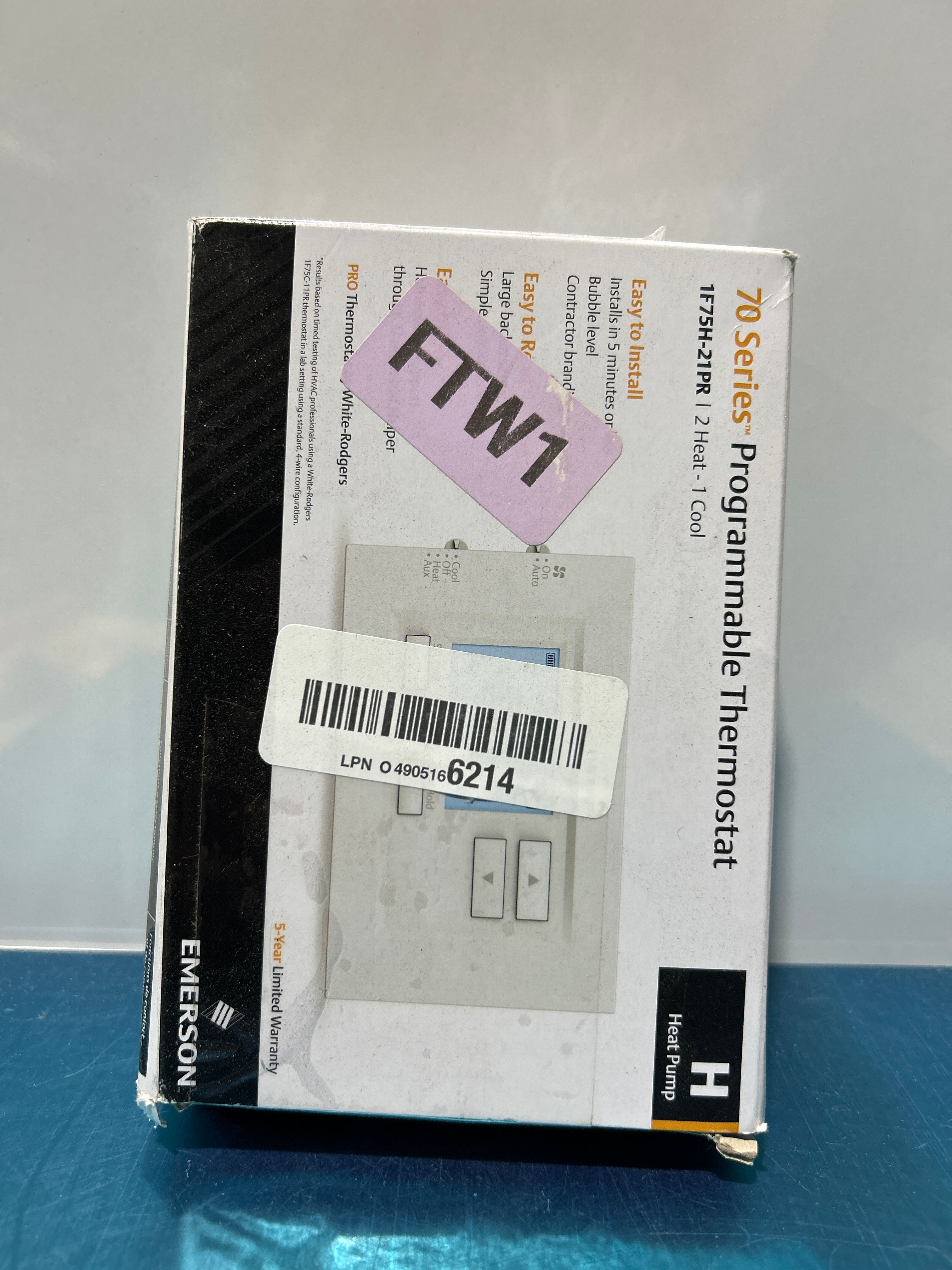 70 Series 7-Day Programmable Heat Pump Thermostat (2H/1C) - Easy Installation, Precise Temperature Control, HVAC Energy Savings