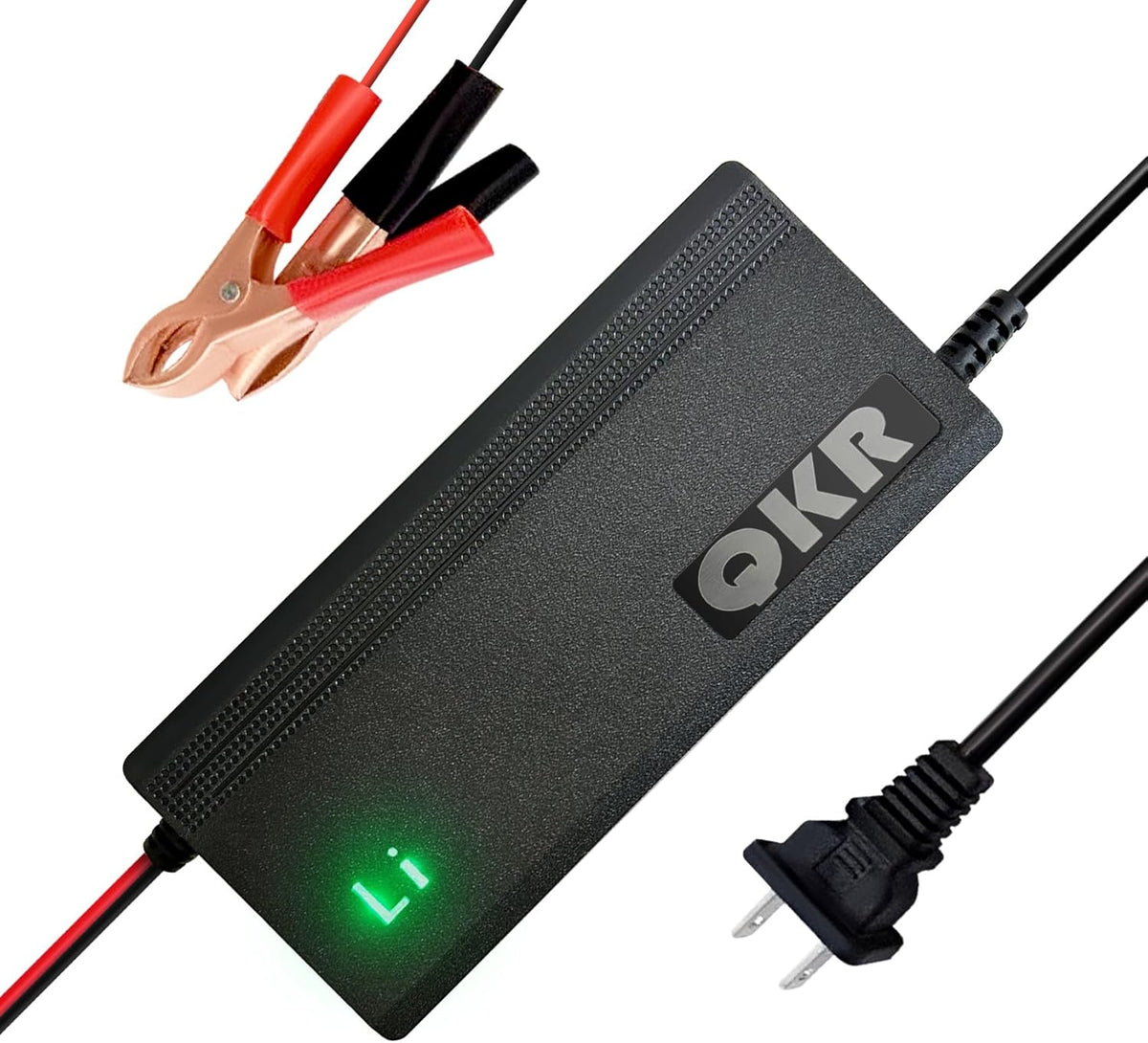 Cargador de Batería de Litio 12V 14.6V 10A LiFePO4 | Para Batería de Fosfato de Hierro y Litio 12V | Protecciones de Seguridad, Carga desde 0V | Con Indicador LED