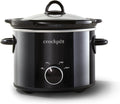 Olla de cocción lenta manual Crock-Pot de 2 cuartos, para 2 o más personas, ideal para comidas ligeras, salsas y guarniciones; recipiente de cerámica extraíble apto para horno y lavavajillas, color negro 