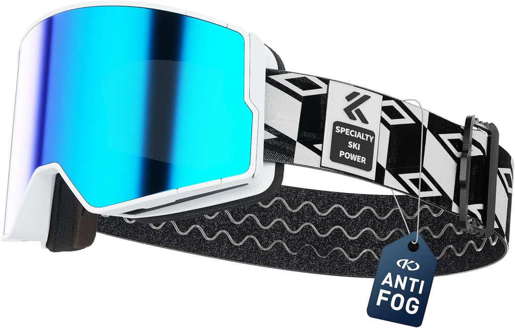 KAPVOE Ski Goggles Photochromic & Color Anti-fog UV400 Protection OTG Snowboard goggles Suitable for Men Women K722