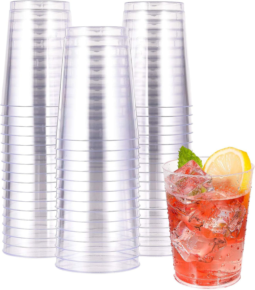 Vasos Desechables Transparentes JOLLY CHEF 296 ml, Paquete de 50, Resistentes para Fiestas