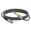 Cable de audio estéreo USB C a TRS de 1/4" de 4 pies, cable auxiliar USB tipo C unidireccional a 0.250 in, chip DAC inteligente, para teléfono, amplificador, altavoz, auriculares, Nota: cable de audio no para grabación/carga/llamadas