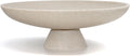 LIN CHUAN Tazon Decorativo Grande | Cuenco de Resina Moderno con Pedestal para Decoracion del Hogar | Frutero Elegante para Cocina | Portallaves Chic para Entrada | Gris
