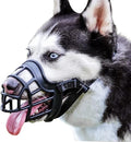 Bozal de perro Barkless, bozal de cesta anti mordedura y masticación, cubierta de boca de jaula resistente y ligera para perros pequeños, medianos y grandes, permite jadear y beber, adecuado para aseo