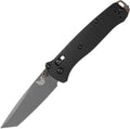 Benchmade - Bailout Tactical EDC Knife, Plain Edge, Tanto Blade with Black Aluminum Handle (537GY-03)