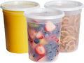 Recipientes de Plástico para Alimentos Gusto 32 oz Pack 24 – Tapa Hermética Desechable para Sopas, Guisos y Meal Prep