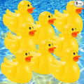Hungdao Paquete de 8 patos inflables grandes de 16 pulgadas para piscina, patos inflables de goma para decoración de verano, playa, natación, fiesta