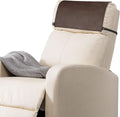 Protector de Cabecera para Sillón Reclinable Café Oscuro 17x27 in - Cuero Sintético con Correas Elásticas