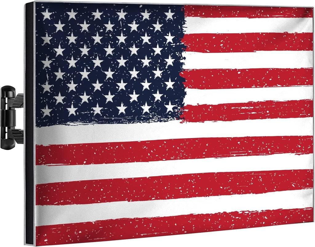 Funda para TV Exterior Garnetics 55 Pulgadas | Resistente a la Intemperie | Protectores Smart Shield | Exteriores Mudanzas Almacenamiento | Bandera EE. UU. | 1 Unidad