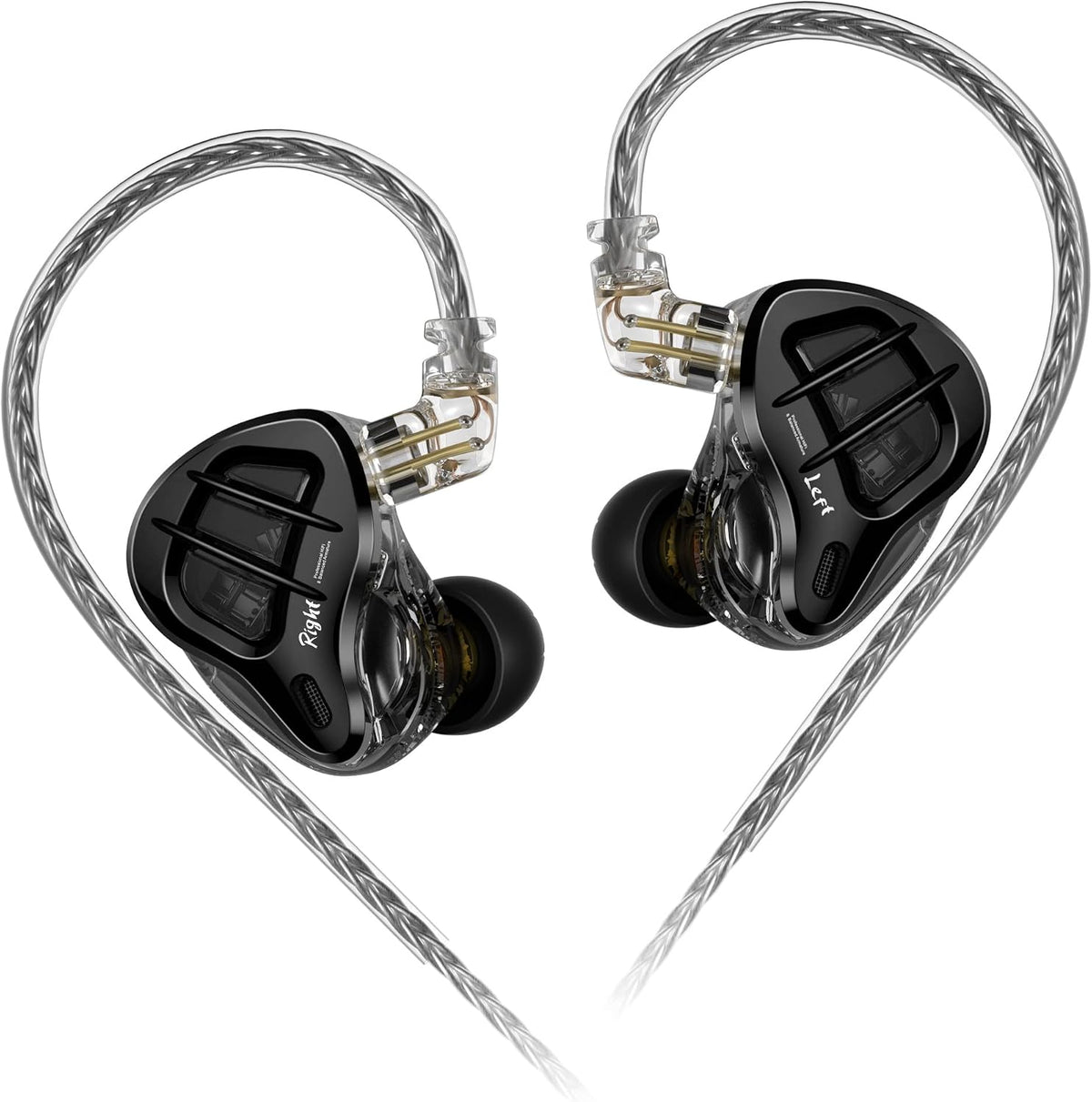 Monitor In-Ear KZ ZAR – 7BA+1DD Drivers Híbridos HiFi, Aislamiento de Ruido, Sin Micrófono