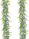 Guirnalda de eucalipto artificial Artiflr, paquete de 2 guirnaldas de eucalipto artificial para decoración de arcos y paredes de bodas, 1,8 metros (6 pies)/unidad, planta colgante artificial para decoración de mesas y fiestas.