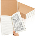 Zhanmai 5 Pack A5 Journal Refill 5.5 x 8.2'' Refillable Notebook Inserts A5 Paper Refill Kraft Travelers Journal Notebooks for Office School Writing Supplies, 100 Sheets/200 Pages